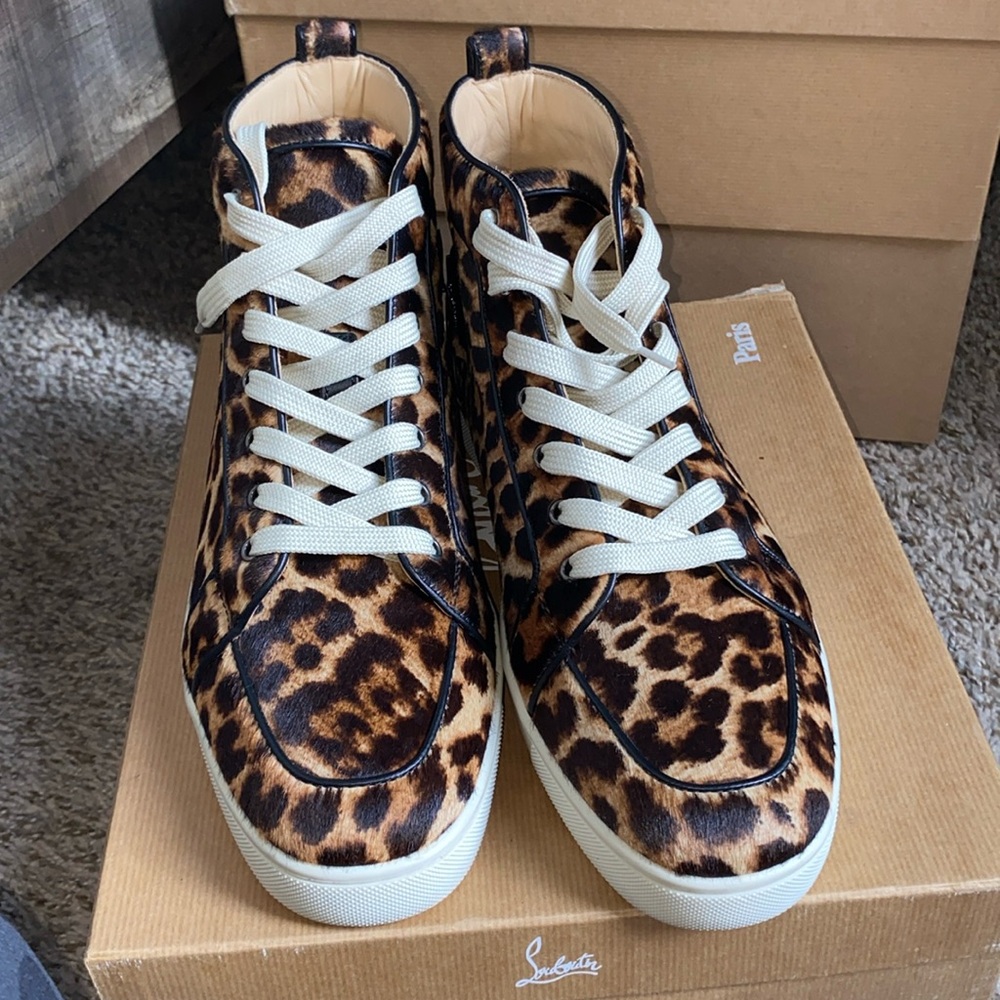 Christian Louboutin  Leopard print Pony Hair Shoes
